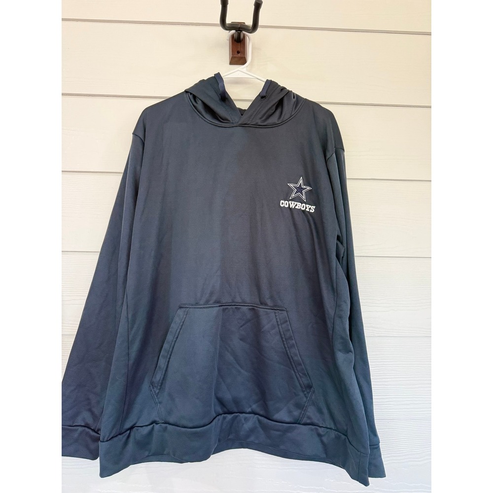 A- 16- Dunbrooke Dallas Cowboys Mens XL Navy Blue Embroidered Fleece Hoodie 8436